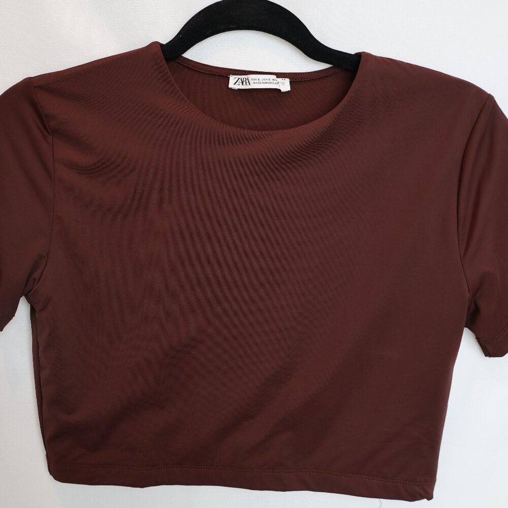 Zara brown cropped